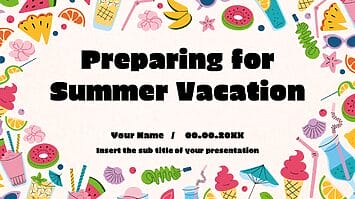 Preparing for Summer Vacation Free Google Slides PPT Templates
