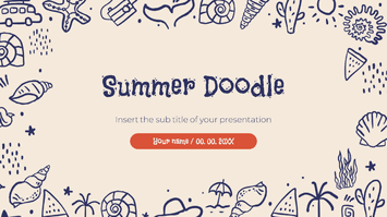 Summer Doodle Presentation Template - Google Slides PowerPoint