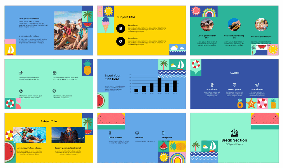 Summer Vibes Free Google Slides Themes PowerPoint Templates