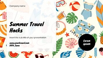 Summer Travel Hacks Google Slides Theme PowerPoint Template