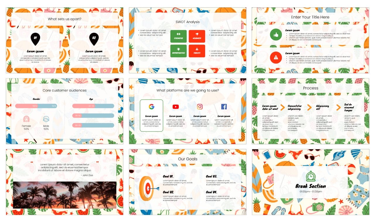 Summer Vacation Free Google Slides Themes PowerPoint Templates
