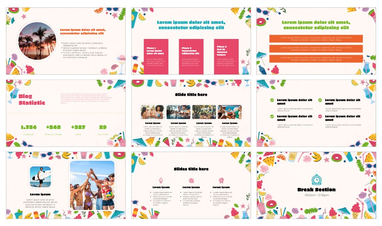 Summer Vacation Free Google Slides Themes PowerPoint Templates
