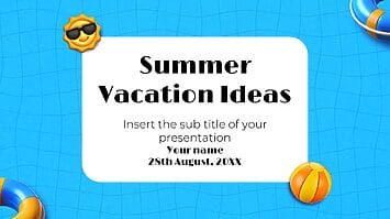 Summer Vacation Ideas Free Google Slides PowerPoint Templates