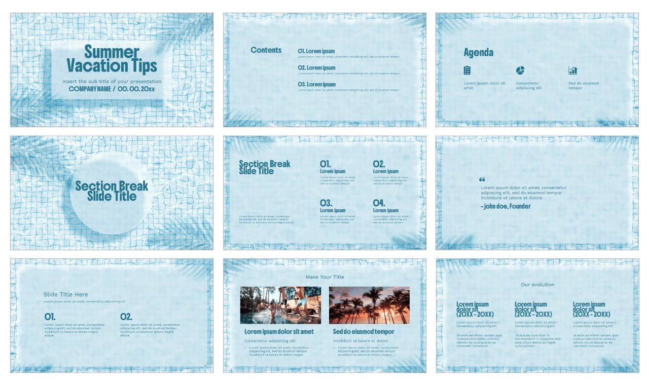 Summer Vacation Tips Google Slides Themes PowerPoint Templates