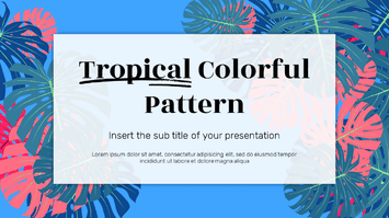 Tropical Colorful Pattern Free Google Slides PowerPoint Templates