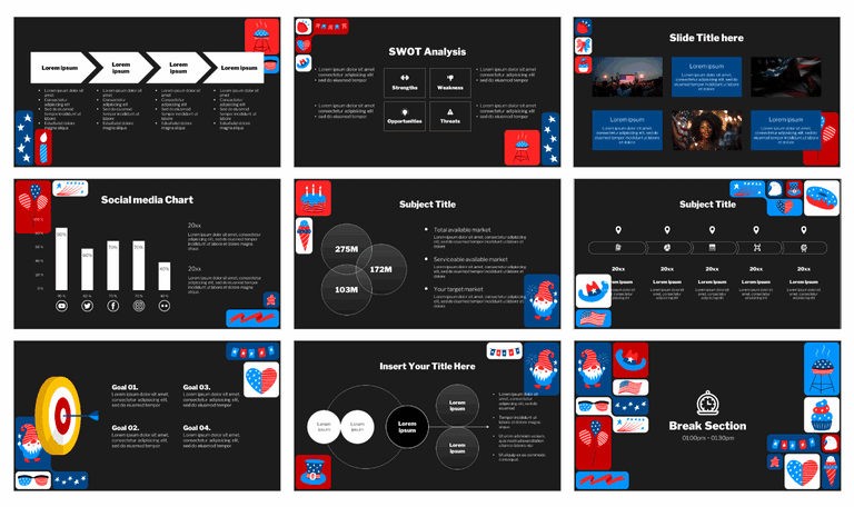 USA Independence Day Free Google Slides PowerPoint Templates