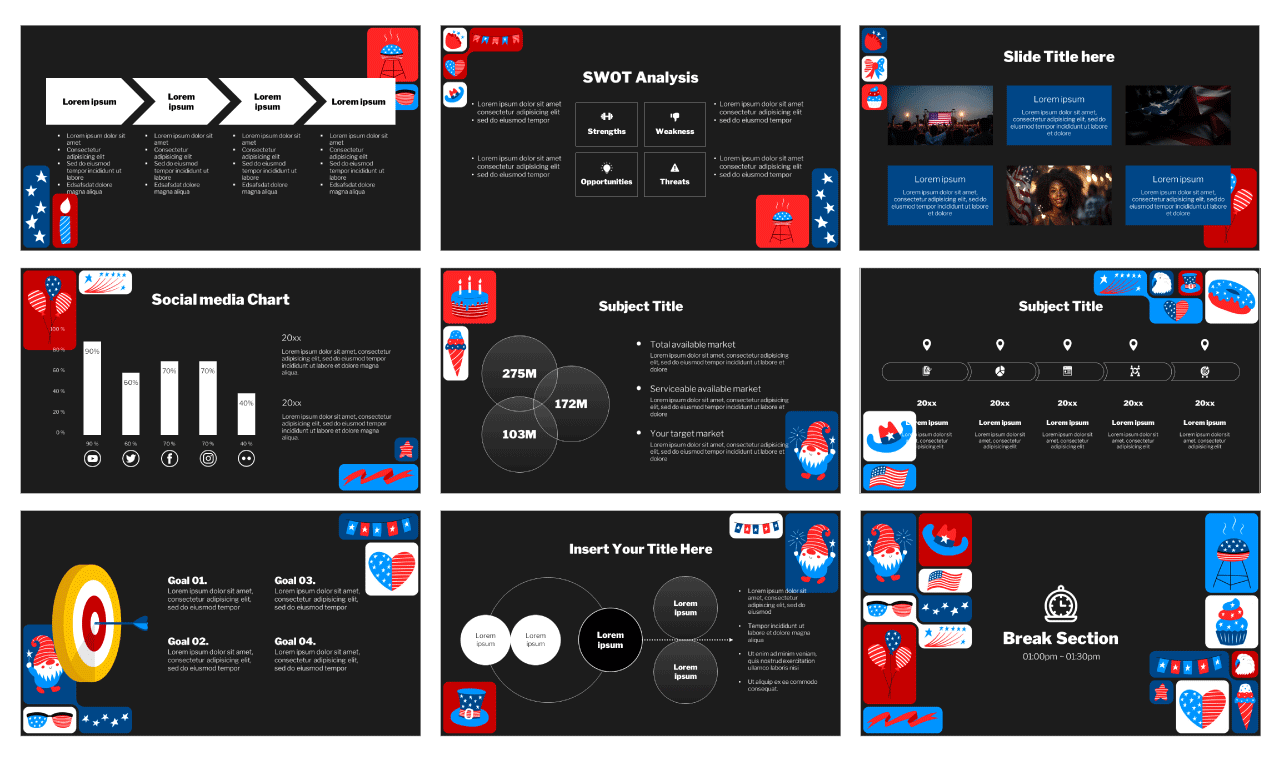 US Independence Day Free Google Slides Themes PowerPoint Templates