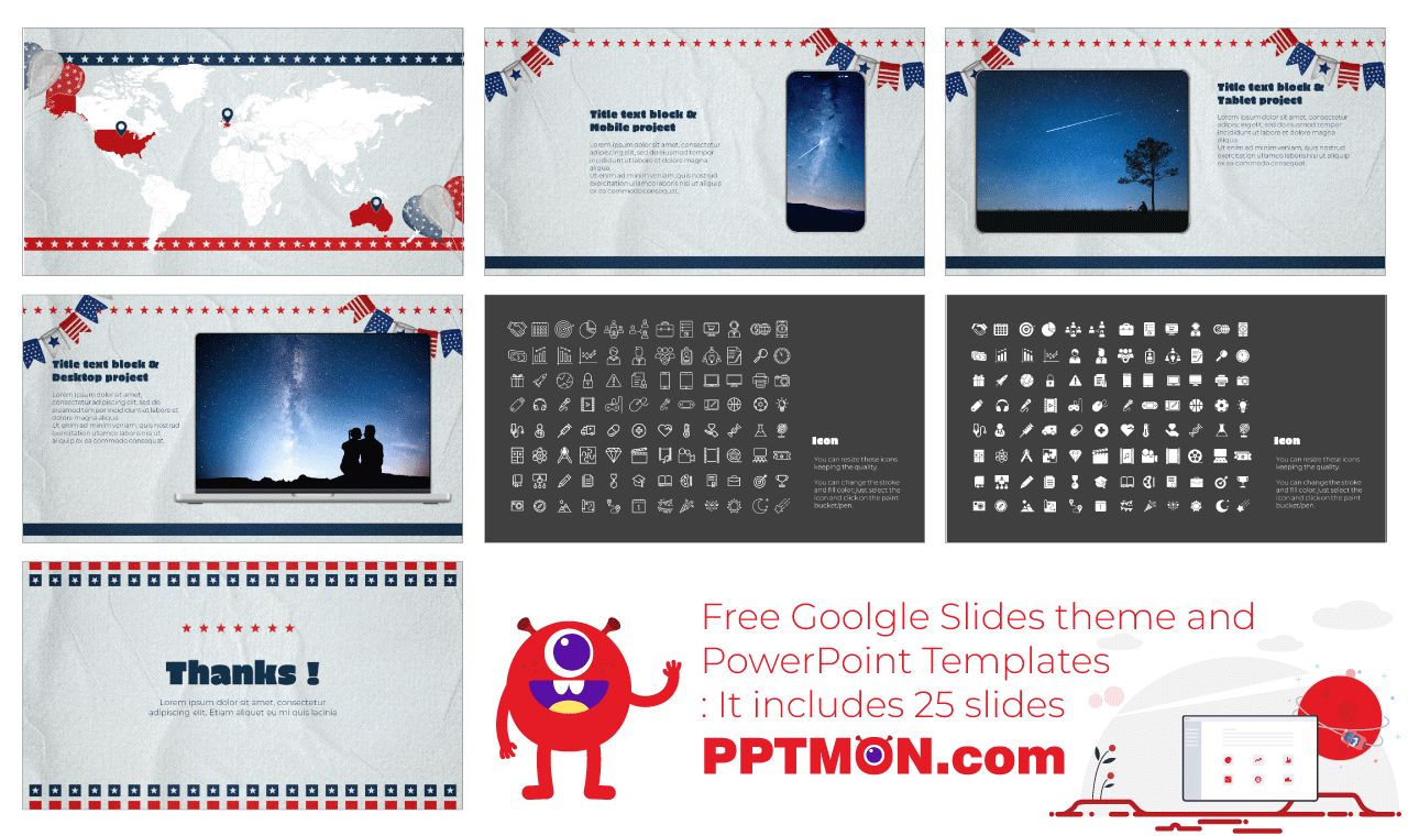 4th of July Google Slides Themes PowerPoint Templates