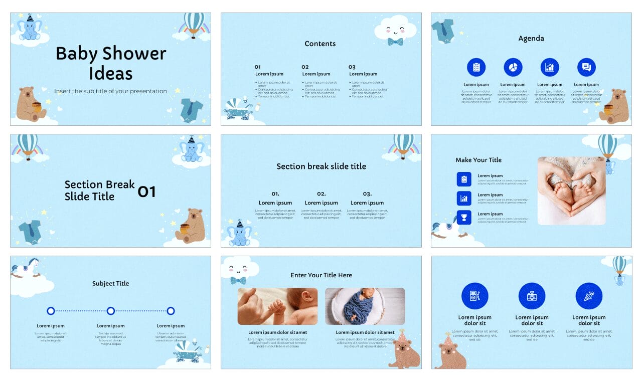 Baby Shower Free Google Slides Themes PowerPoint Templates