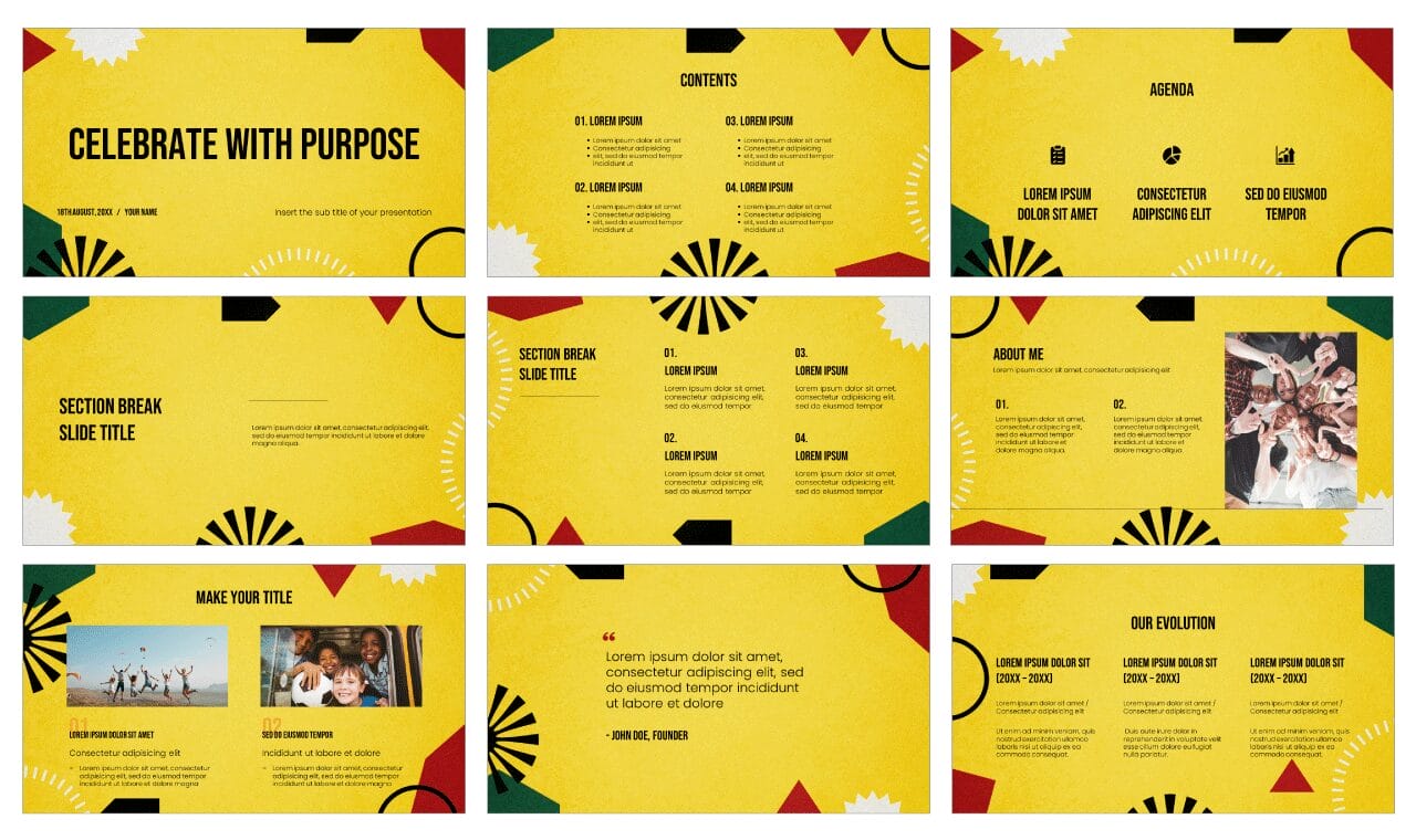 Celebrate with Purpose Google Slide Themes PowerPoint Templates