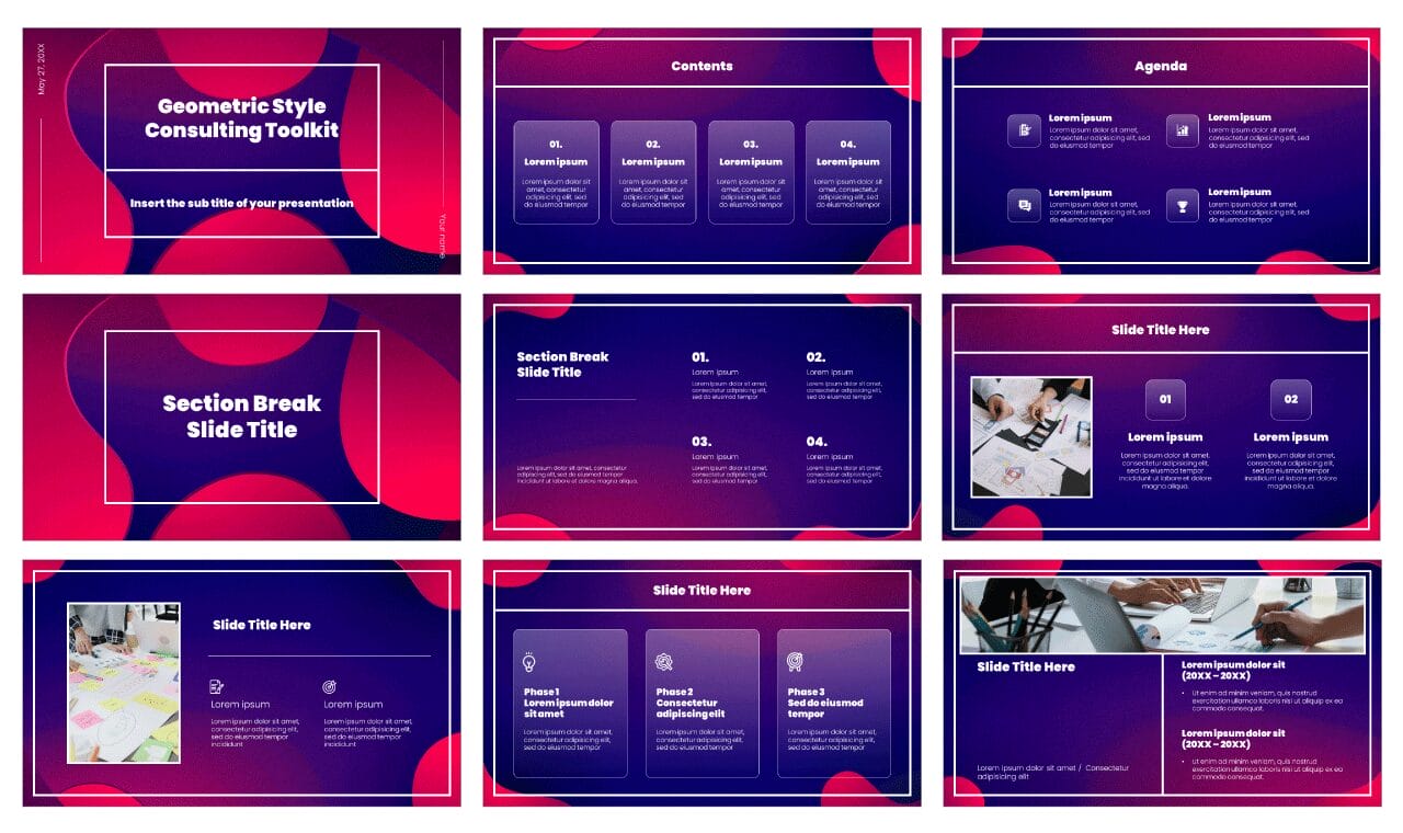 Geometric Style Consulting Toolkit Google Slides Themes PowerPoint Templates