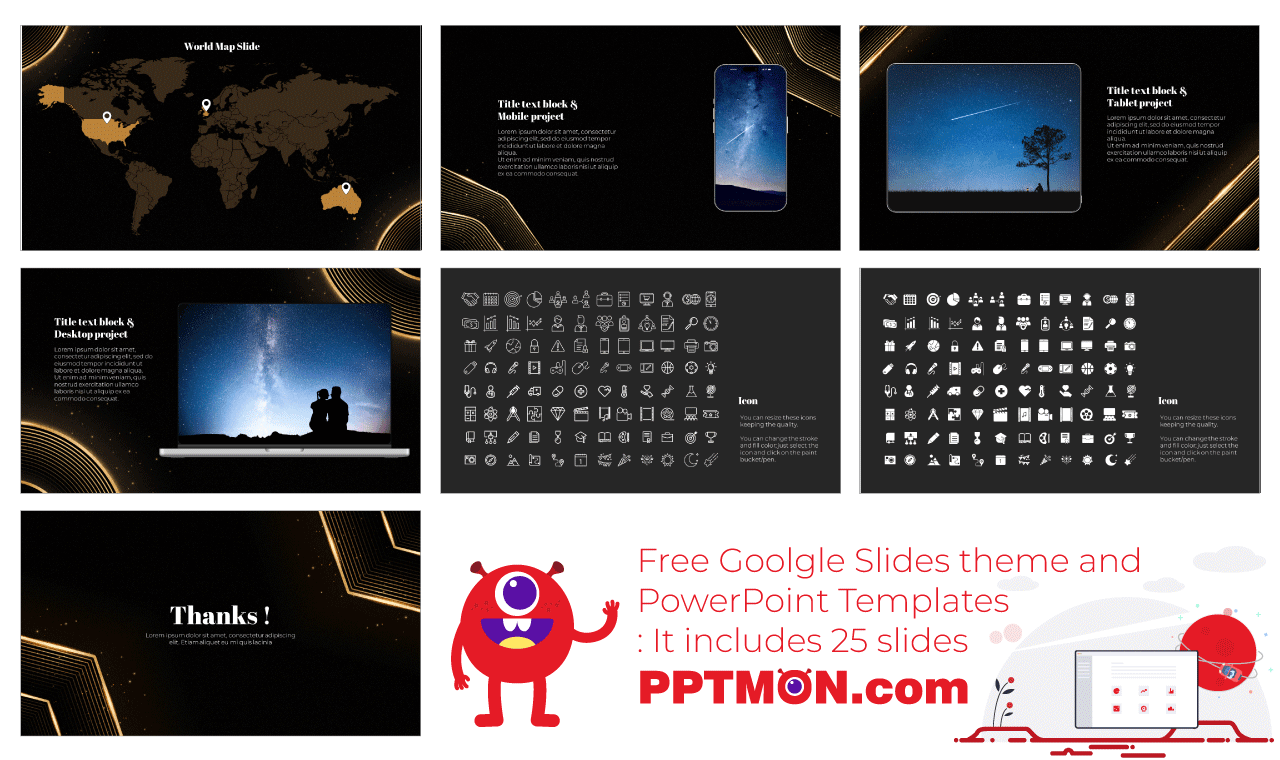 Golden Google Slides Themes PowerPoint Templates