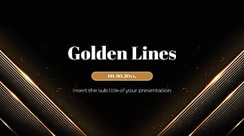 Golden Lines Presentation Template - Google Slides PowerPoint