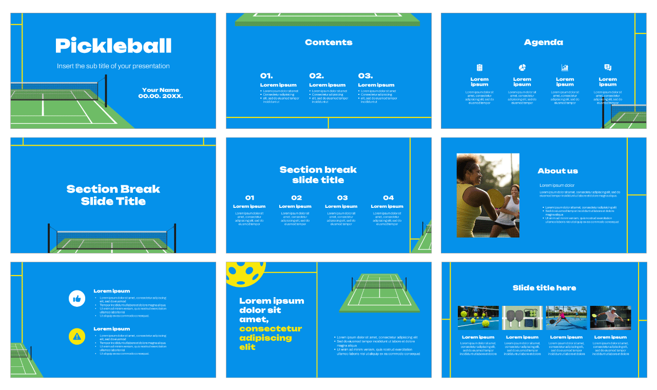 Pickleball Google Slides Themes PowerPoint Templates