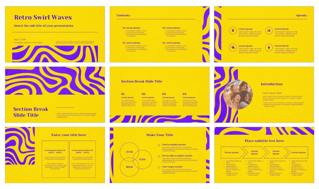Retro Waves Free Google Slides Themes PowerPoint Templates