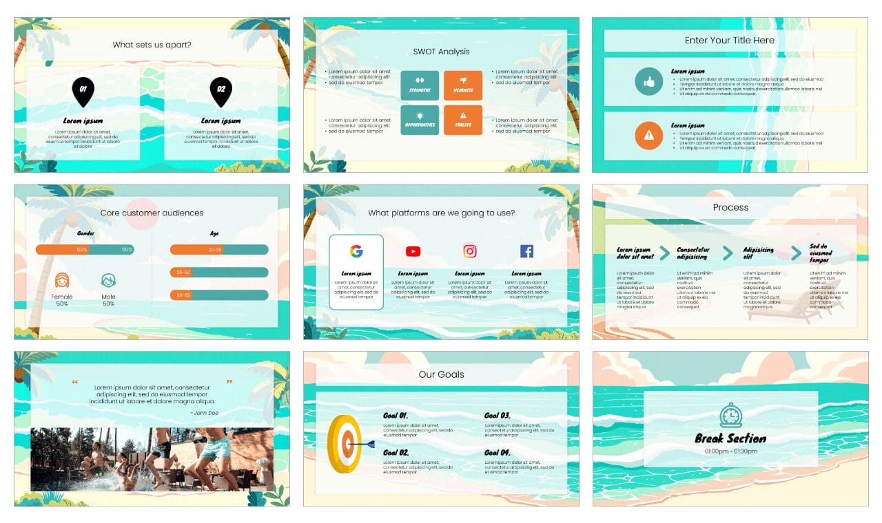 Summer Beach Free Google Slides Themes PowerPoint Templates