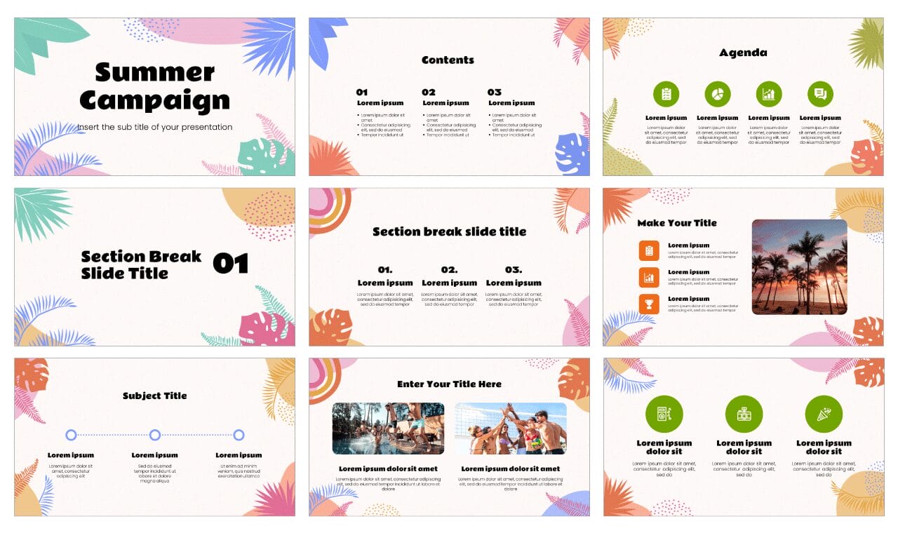 Summer Free Google Slides Themes PowerPoint Templates