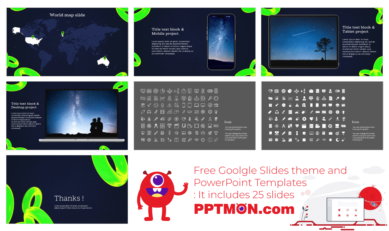 Vibrant Neon Free Google Slides Themes PowerPoint Templates