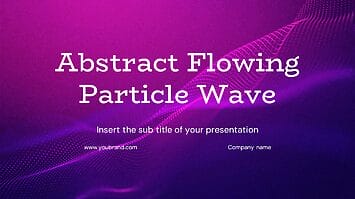 Abstract Flowing Particle Wave Google Slides PowerPoint Template
