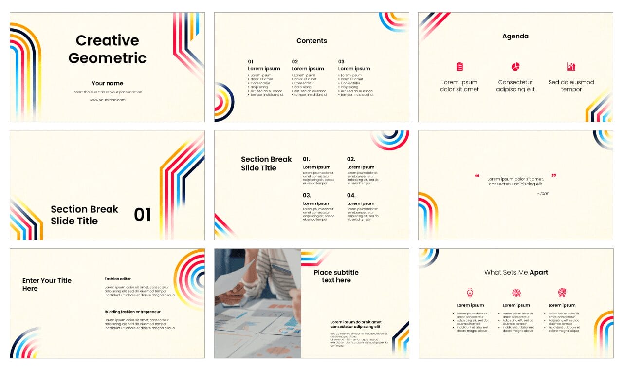 Creative Geometric Google Slides Themes PowerPoint Templates