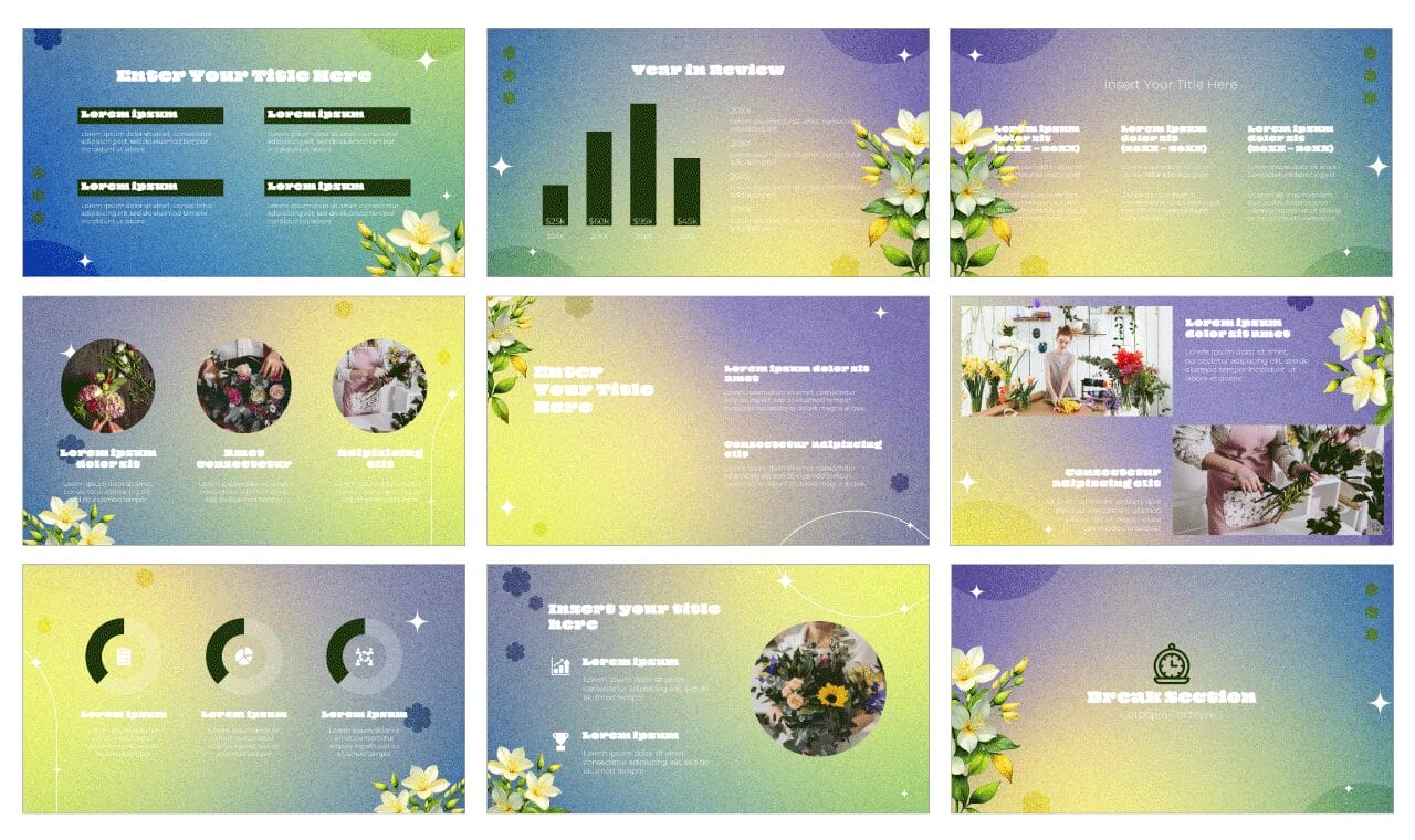 Florist Free Google Slides Theme PowerPoint Template