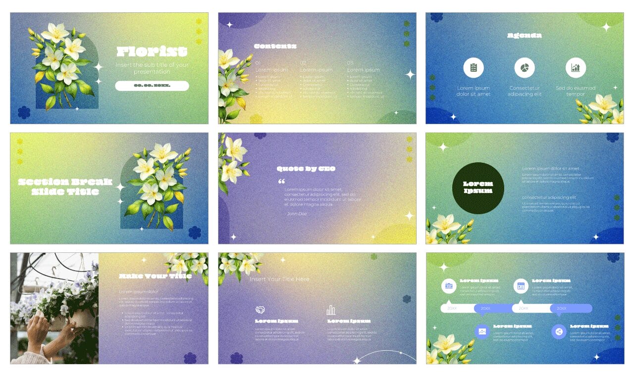 Florist Google Slides Themes PowerPoint Templates