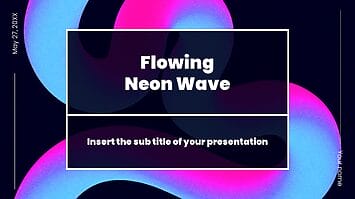 Flowing Neon Wave Google Slides Themes PowerPoint Templates