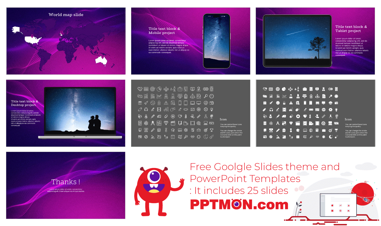 Flowing Particle Wave Free Google Slides Themes PowerPoint Templates