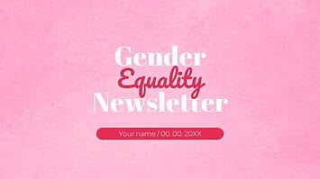 Gender Equality Newsletter Google Slides PowerPoint Templates