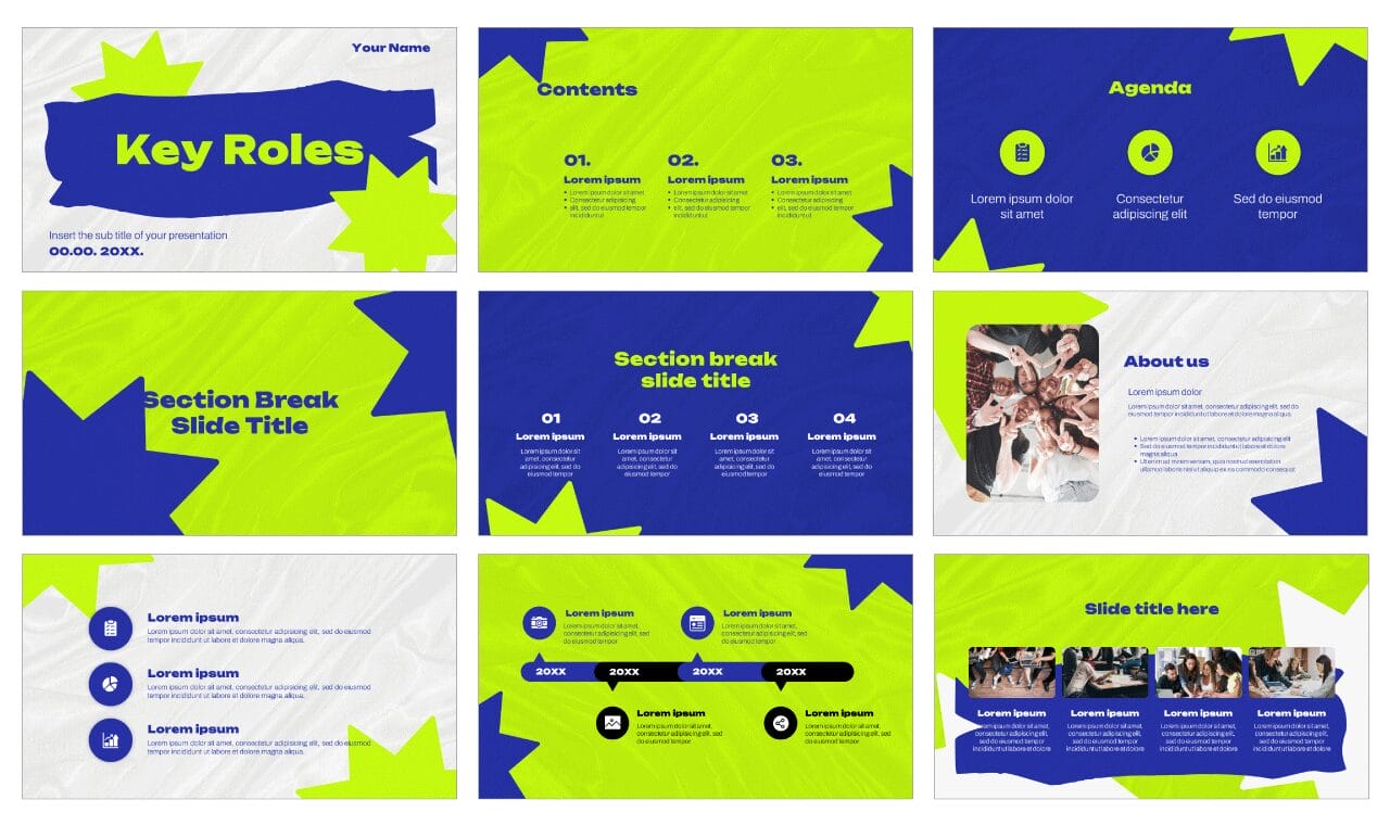 Key Roles Free Google Slides Themes PowerPoint Templates