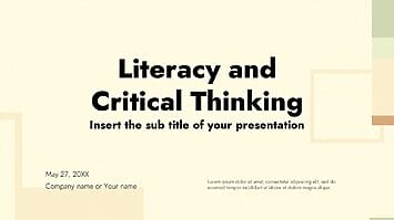 Literacy and Critical Thinking Google Slides PowerPoint Templates