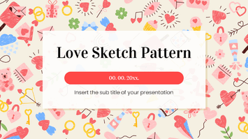 Love Sketch Pattern Google Slides Themes PowerPoint Templates