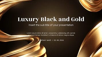 Luxury Black and Gold Google Slides Theme PowerPoint Template