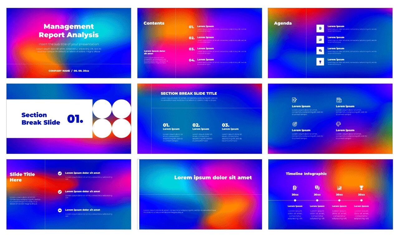 Management Report Analysis Google Slides Themes PowerPoint Templates