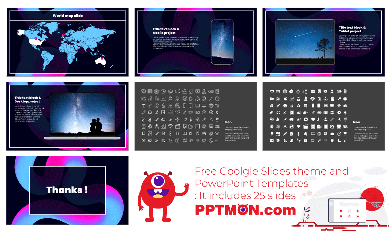 Neon Wave Free Google Slides Themes and PowerPoint Templates
