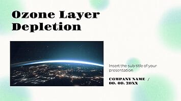 Ozone Layer Depletion Google Slides Theme PowerPoint Template