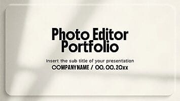 Photo Editor Portfolio Google Slides Theme PowerPoint Template