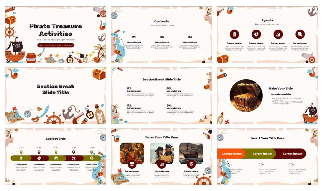 Pirate Treasure Activities Google Slides Themes PowerPoint Templates