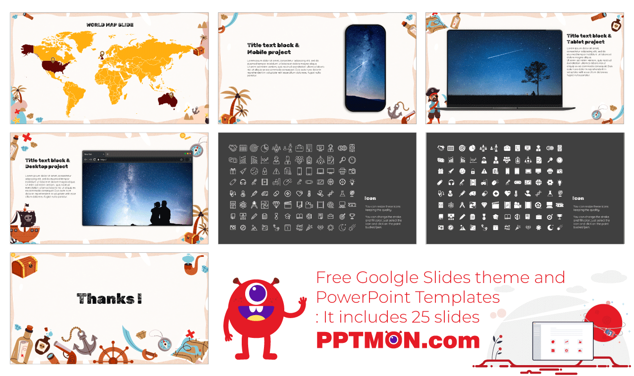 Pirate Treasure Google Slides Themes PowerPoint Templates