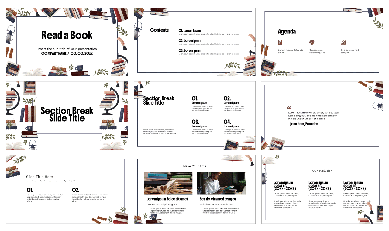 Read a Book Google Slides Themes PowerPoint Templates