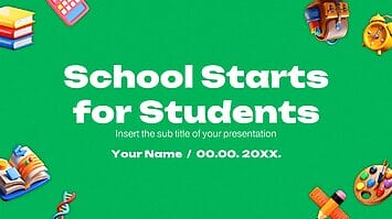 School Starts for Students Google Slides PowerPoint Templates
