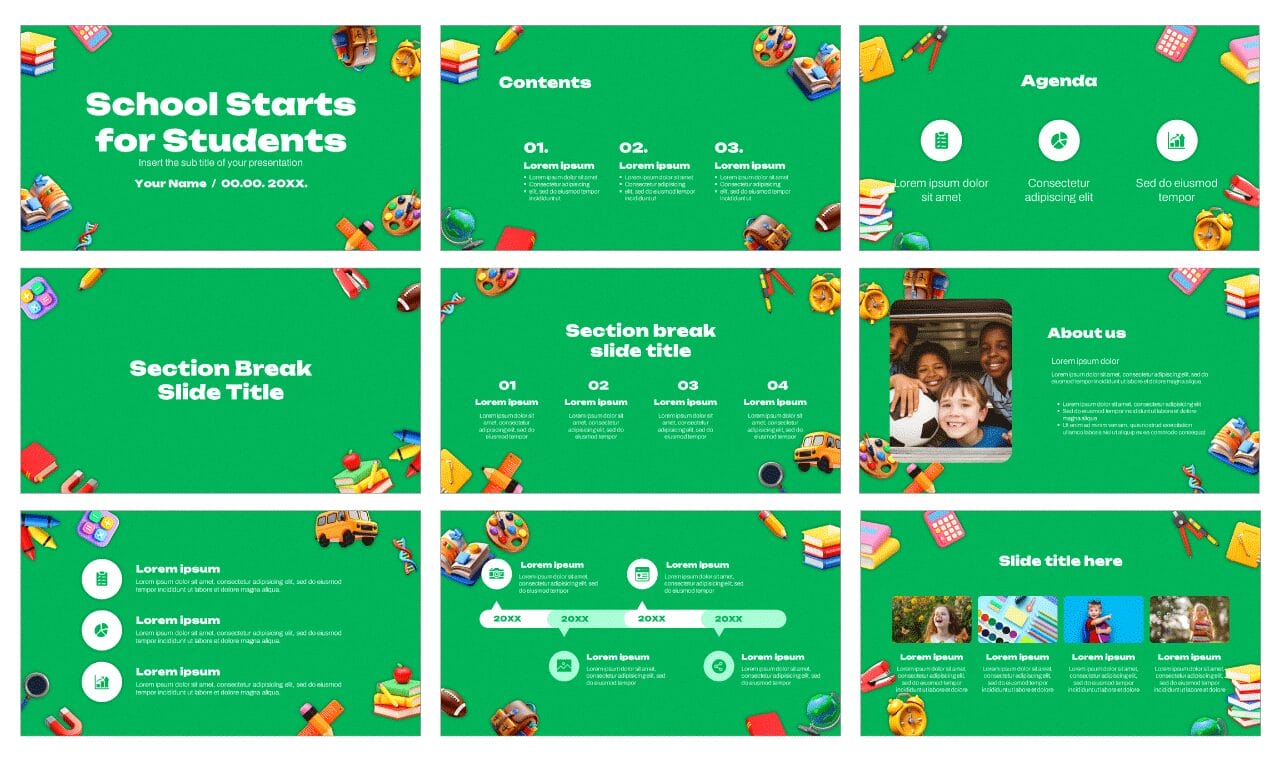 School Starts for Students Google Slides Themes PowerPoint Templates
