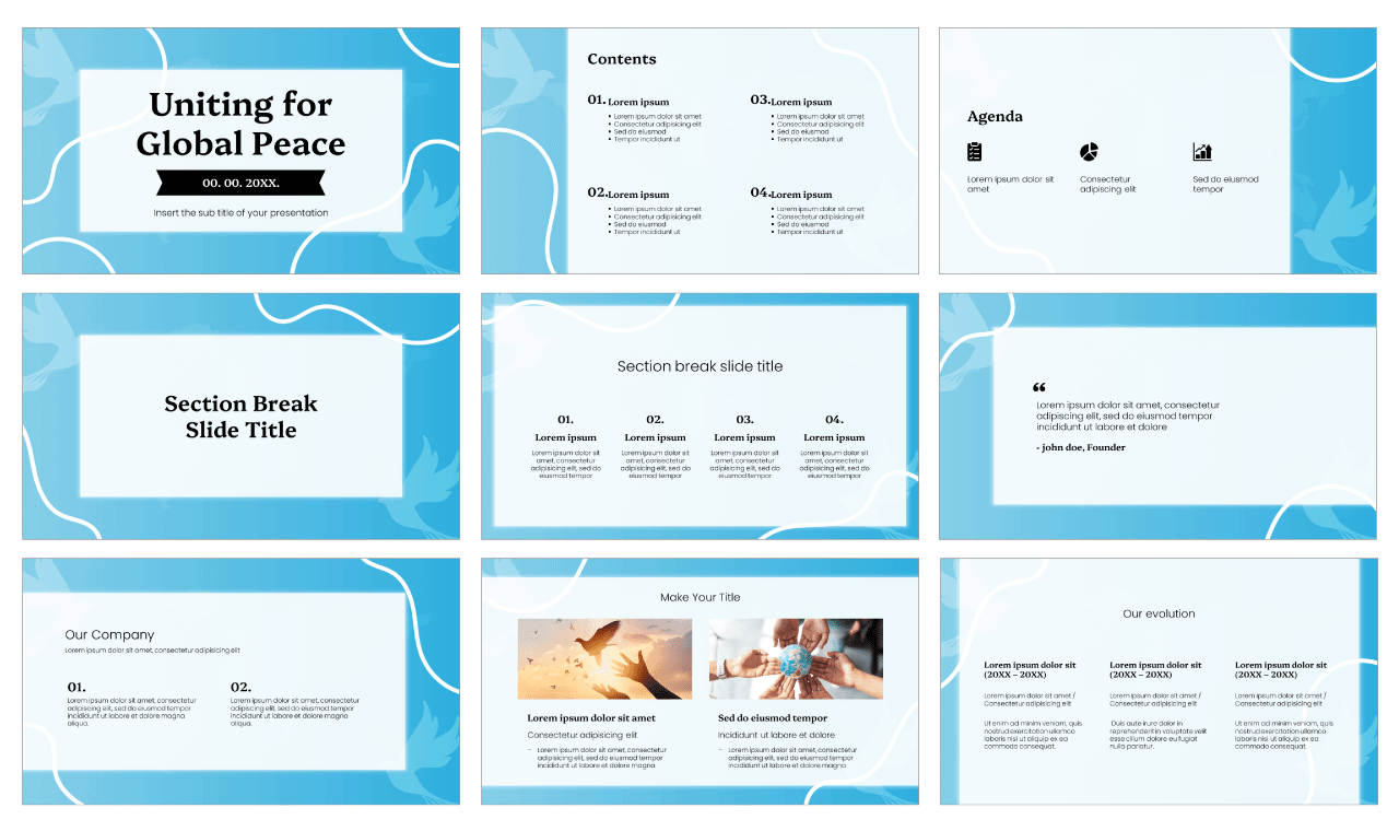 Uniting for Global Peace Google Slides Themes PowerPoint Templates