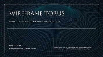 Wireframe Torus Free Google Slides Theme PowerPoint Template