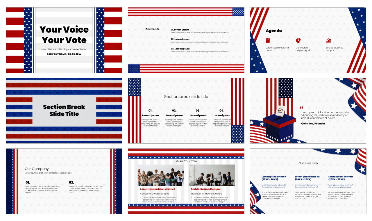 Your Voice Your Vote Free Google Slides Theme PowerPoint Template