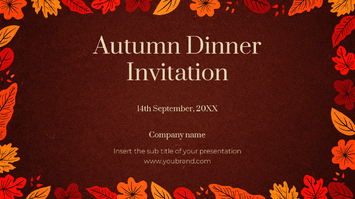 Autumn Dinner Invitation Free Google Slides PowerPoint Templates