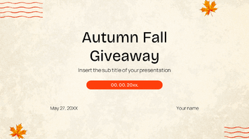 Autumn Fall Giveaway Google Slides Theme PowerPoint Template