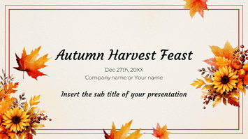 Autumn Harvest Feast Google Slides Theme PowerPoint Template