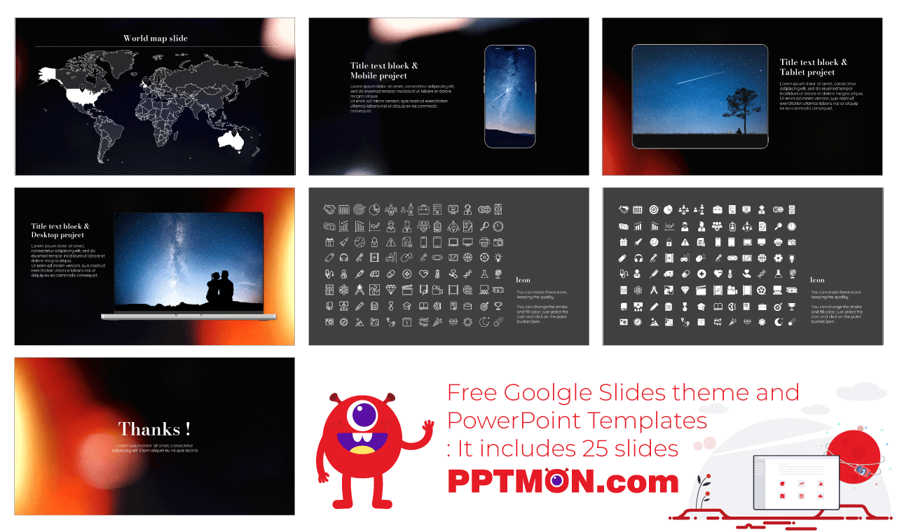 Burning the Screen Google Slides Theme PowerPoint Template