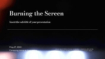 Burning the Screen Google Slides Themes PowerPoint Templates